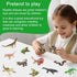 12PCS Realistic Reptile Animal Figurine Set, Cold Blooded Amphibians Wild Animal Figures Toy for Kids 3+