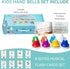 Desk Bells, Rainbow Diatonic Hand Bells for Kids with 17 Songbook & Musical Flash Cards, Toddler Learning Toys