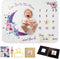 Baby Monthly Milestone Blanket, 51"x40" Newborns Month Blanket Gift for Baby Shower,