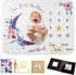 Baby Monthly Milestone Blanket, 51"x40" Newborns Month Blanket Gift for Baby Shower,