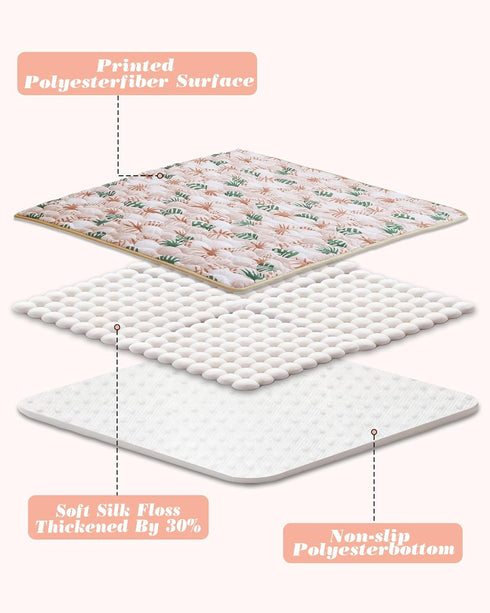 50x50 Inch Viviland Baby Mats for Floor, Playpen Mat, Thick Cushioning Padding Playmat for Baby and Toddlers Infants