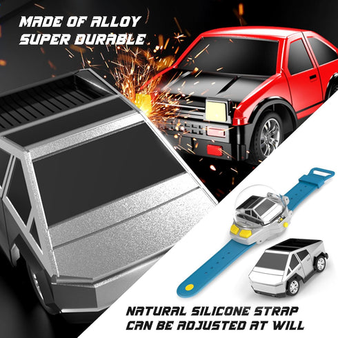 Mini Remote Control Car Watch Toy for Kids, 2.4G RC Cars with LED Lights, USB Charging, Birthday Christmas Gifts