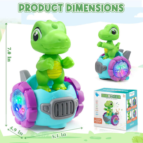 1-3, 3 2-4, 1-3 4 5 6 7 Dinosaur Robot Car Toy with Lights & Music, Toddler Toys Dinosaur Universal Cars, Toys for Year