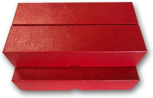 Guardhouse 9" Single Row Storage Box for 2" Paper and Plastic Coin Holders, 5 Pack, Red