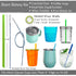 Mini Short Pinch Test Passed 5.5" Replacement Reusable Silicone Small Straws for Toddlers & Kids, Safe Fun for Baby