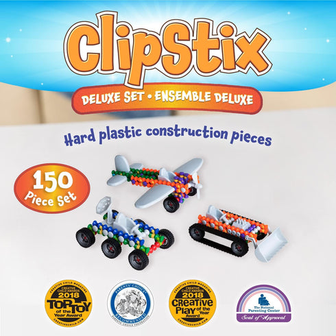 POPULAR PLAYTHINGS Clipstix Deluxe, 150 Pieces Set