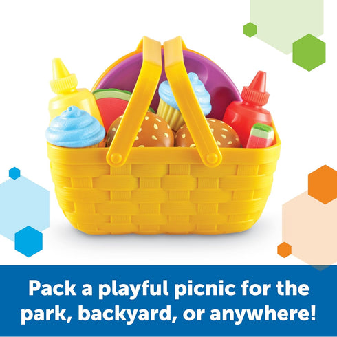 Set 15 18+ Learning Resources New Sprouts Picnic - Pieces, Ages months Pretend Play Food for Toddlers, Preschool