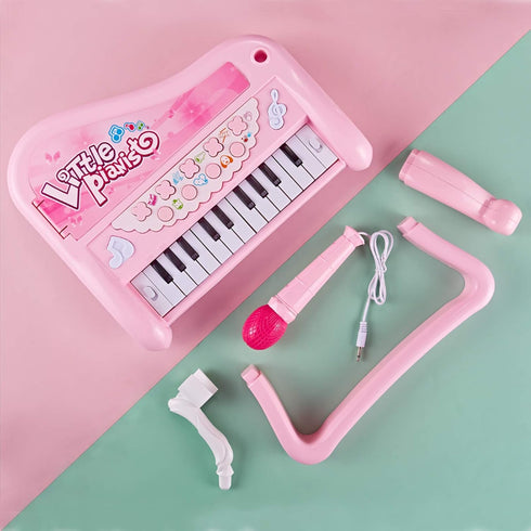 ZMZS First Birthday Toddler Piano Toys, 22 Keys Musical Keyboard for Kids Age 1-3 with Microphone