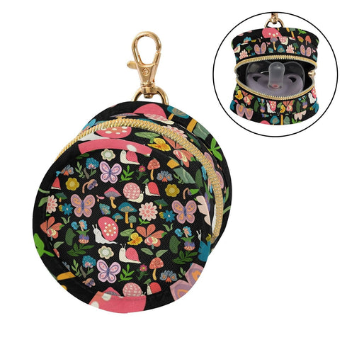 YETTASBIN Cute Snails Portable Pacifier Holder Case with Metal Hook Buckle & Zipper for Diaper Bag and Stroller
