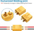 AUTOUTLET 10-Pair XT60 Power Connectors (M/F) with 20 Heat Shrink Tubes for RC LiPo Batteries