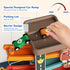 1 2 3 6 1-3 Montessori Car Ramp Toy for Toddlers Year Old Wooden Dinosaur Race Track with Cars & Parking Garage Kids