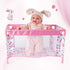 18 Inch 3+ Reborn Baby Dolls Crib, Babys Doll Bed for Baby Dolls, Removable Babys Doll Playpen Toy Crib, Reborn Baby