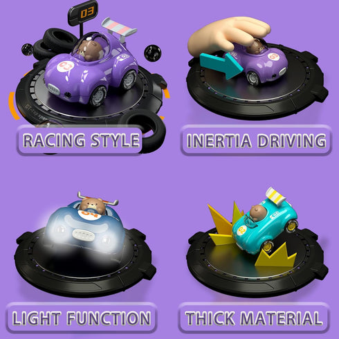 CDDZSW 1-3 1 2 3 Years Old Friction Power Car Toys, Push and Go Pull Back Trucks Suitable for Toddlers Year Old Kids