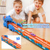 8 Set 3 4 5 6 7 VATOS Toddler Truck Toy - Ejection Folding Dinosaur Track, Portable Truck Car with Race Cars, Best Gift