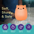 Lumipets Remote Control Silicone Night Light for Kids - Cat Design with 9 Soft Colors & Sleep Timer