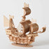 3D Wooden Puzzles for Adults, DIY Pirate Ship Model Kit and Room Decoration, Educational Desk Toys