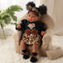 5-Piece 17-22 Inch 3+ BABESIDE Reborn Baby Doll Clothes, Baby Doll Clothes Fits Dolls with Leopard Dress, Headband