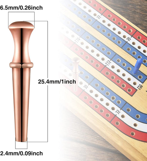 200 4 1/8 Pieces Metal Cribbage Board Pegs Colors Bulk Crib Pegs Fit Holes with Drawstring Storage Pouch, Tapered