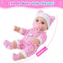 BDDOLL 12" Backpack, 3 Baby Doll in Gift Box with Pink Cloths, Feeding Bottle and Pacifier, First Baby Dolls