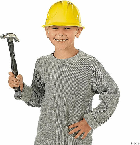 Set 12 Fun Express Yellow Construction Hats for Kids - Party and Costume Accessories - VBS Vacation Bible School
