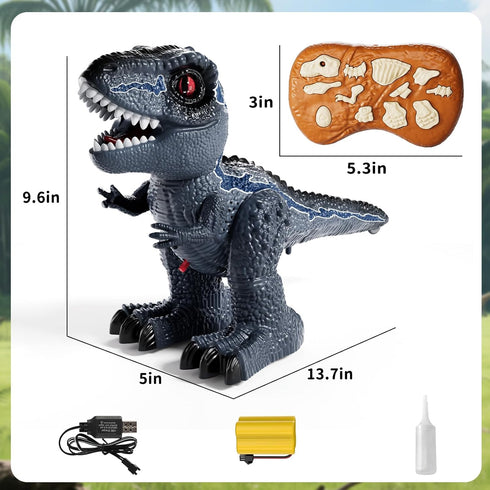 3-5 5-7, 3 4 5 6 7 8 Toddlers Remote Control Dinosaur Robot Toys for Kids RC Dinosaur Toy with Roaring Sounds, Spray