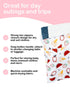 2pcs 2LW02 ALVA ALVABABY Waterproof Wet Dry Bags,Reusable with Two Zippered Pockets,Baby Cloth
