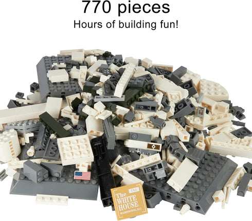 Apostrophe Games White House Building Block Set, 770 Pieces, Washington D.C. Architecture Model