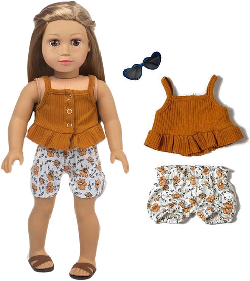 XFEYUE 22 18 inch 18 inch 10 Sets Pcs American Doll Clothes Gifts and Accessories, Fit Doll - Including of Various
