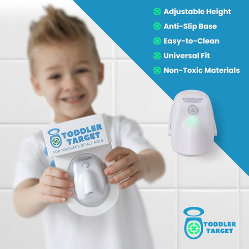 Adjustable Potty Toilet Target with Motion Sensor, Bullseye Illumination, and Nightlight, Precision Training - Ideal