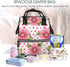 HCBPWVQA Backpack Daypacks Backpack Mommy Polka Dot Flower Diaper Bag with Changing Pad and Pacifier Holder