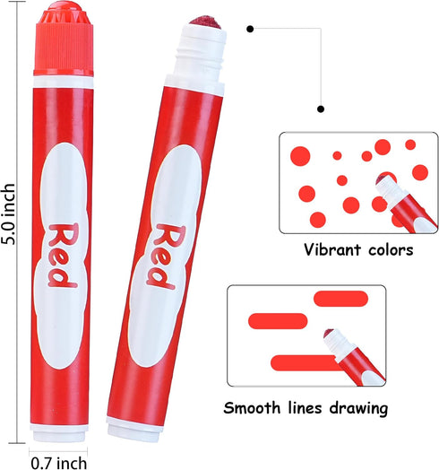 60 Pack 12 WOSWEL Dot Markers Colors Washable Paint Daubers for Toddlers Kids Preschool Non Toxic Water Based