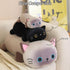 9.8 Inch, 0.8 Lbs SQEQE Weighted Black Cat Plush, Weighted Black Cat Stuffed Animal, Cute Plushies Soft Pillow Toy Gift
