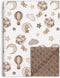 Buerhanerry Bear Baby Blanket for Unisex Boys Girls, Brown Bear Toddler Soft Minky