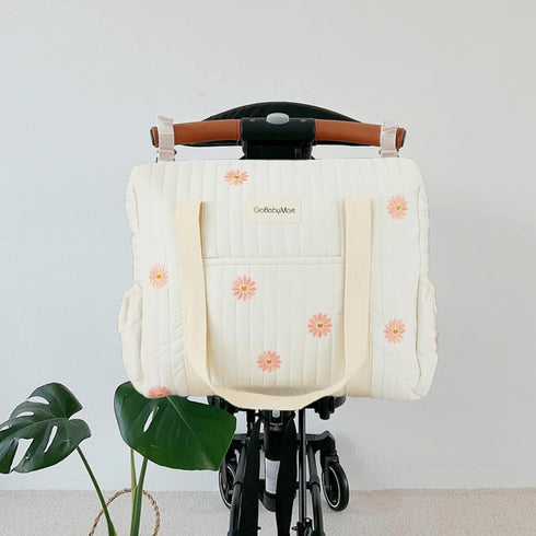 3pc Set, GOBABYMART Diaper Bag Tote Hospital Bag for Labor & Delivery, Maternity Travel Bag with Changing Pad