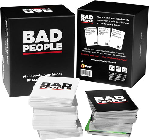 BAD PEOPLE Party Game - Hilarious Adult Card Game to Find Out What Your Friends Really Think