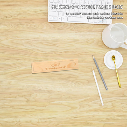 ERINGOGO Baby Announcement Pregnancy Box: Pregnancy Test Souvenir Box for Announcement Reveal - Wood Holder Memory