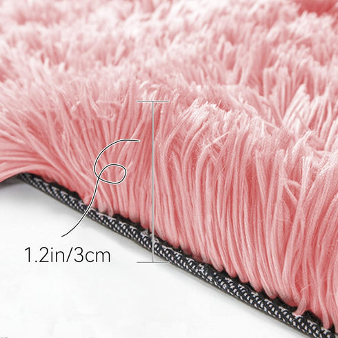 50.5" Lx38.5" TTLOJ Rectangle Rug for Play Tent, Decorative Area Rug, Fluffy Soft Mat Pad for Kids' Playhouse, Nursery