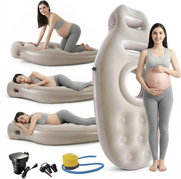 EasTeebw Inflatable Tummy Nest Pregnancy Pillow with Belly Hole, Belly Mattress for Pregnancy