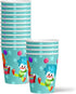 Clown Birthday Party Supplies Set, Circus 1st Birthday Tableware Kit for Kids Includes Plates Napkins Cups