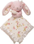 Little Me Plush Rattle Snuggle Blanket, Bunny with Embroidery and Satin 15 Inch