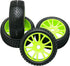 4PCS 17mm Hub Wheel Rim & T Grain Tires - Yellow for HSP 1:8 Off-Road RC Car Buggy