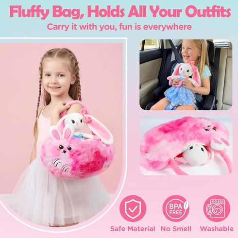3-8, 4 Set 3 4 5 6 7 8 Ballerina Doll Stuffed Animals Girl Toys Age Bunny Stuffed Animal, Ballet Dress Up Doll, Rabbit