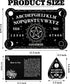 Set Pendulum Dowsing Divination Board Black Wooden Talking Board with Planchette Accessories for Birthday Party