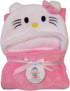 Hooded Toddler Blanket | Plush Soft Animal Baby Hoodie Blankie 36x27 + Hood, Light Pink
