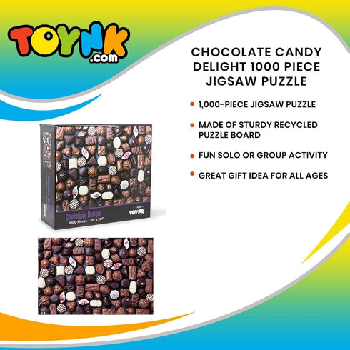 Chocolate Delight 1000 Piece Candy Puzzle for Adults and Kids - Jigsaw Puzzle Fun