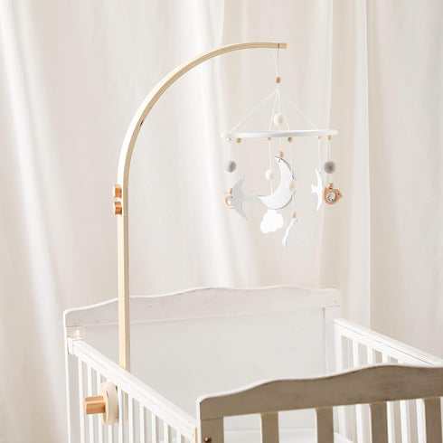 Wooden Crib Mobile Arm | Baby Crib Mobile Arm Wooden Holder | Rotatable Adjustable Anti Slip Attachment Clamp