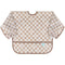 Bumkins Sleeved Bib for Baby and Toddler, Essential Long Sleeve Mess Saving Food Catcher, 6-24 Mos, Sand Check