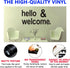 Wall Decal Stickers - Hello Welcome Stickers, Easy to Apply, Vinyl Wall Decor Art for Front Door, Inspirational