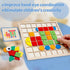 120Pcs 20Pcs 3 Montessori Tangram Educational, Geometric Shapes Puzzle Toys with Wooden Puzzle Blocks and Cards