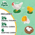 24-Piece 3-8 Life Cycle Animal Kit - Montessori Science Toy with Matching Game, Butterfly, Frog, Chicken, Bee, Ladybug